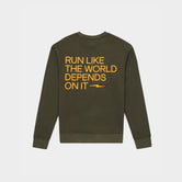 Women's Graphic Sweatshirt - Khaki/Orange