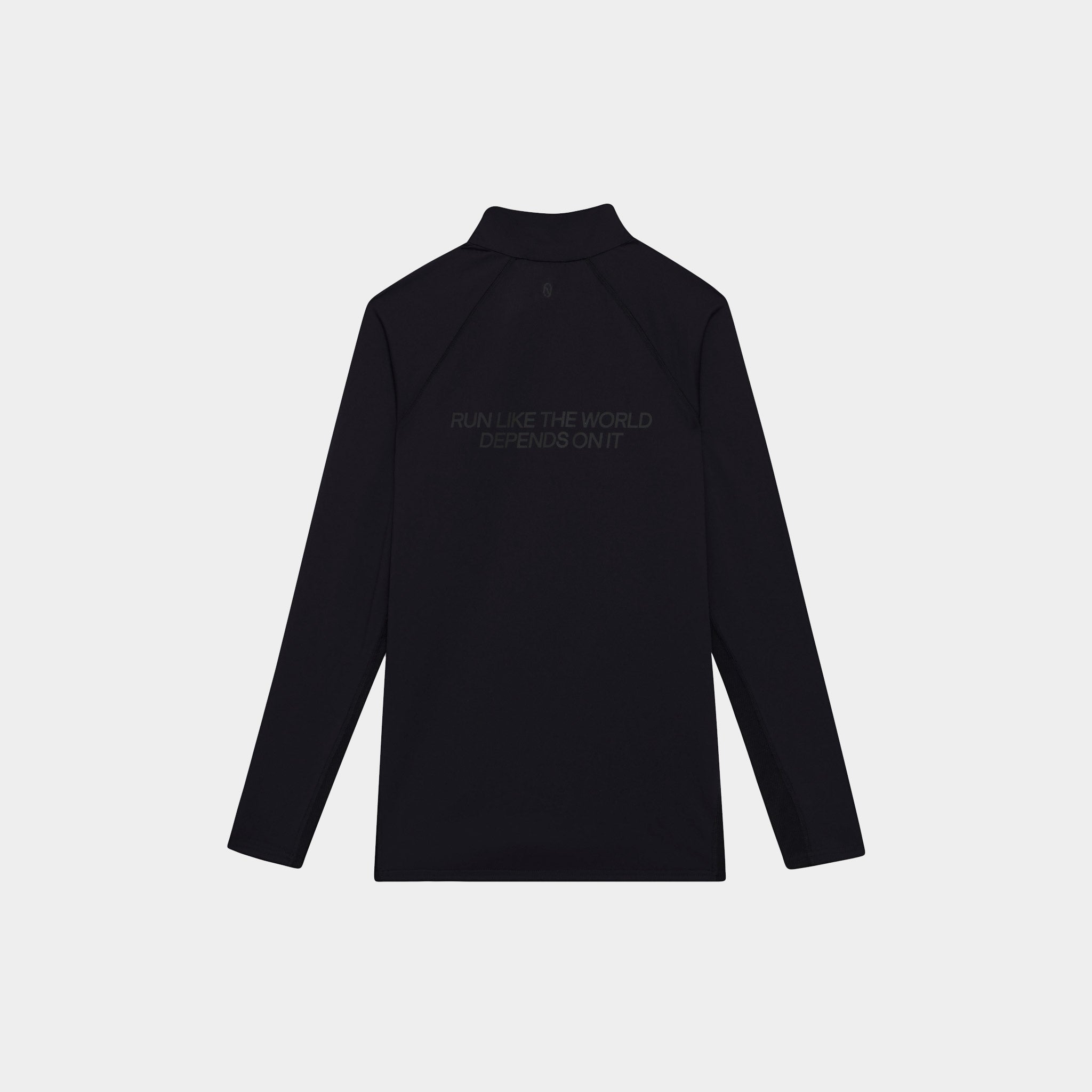 Men's Graphic Performance Quarter Zip - Black/Solar Green