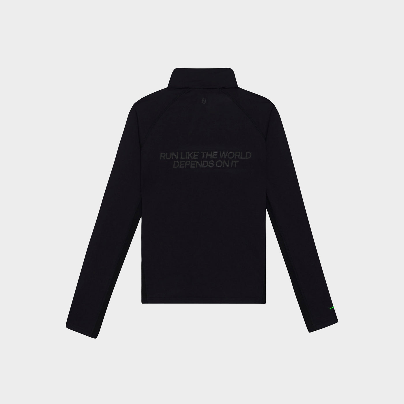 Women's Graphic Performance Quarter Zip - Black/Solar Green