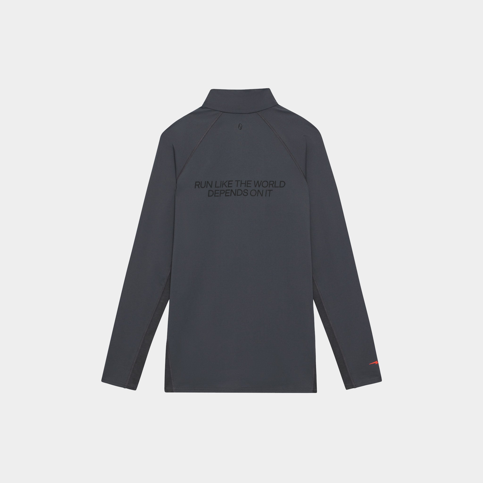 Men's Graphic Performance Quarter Zip - Charcoal/Red