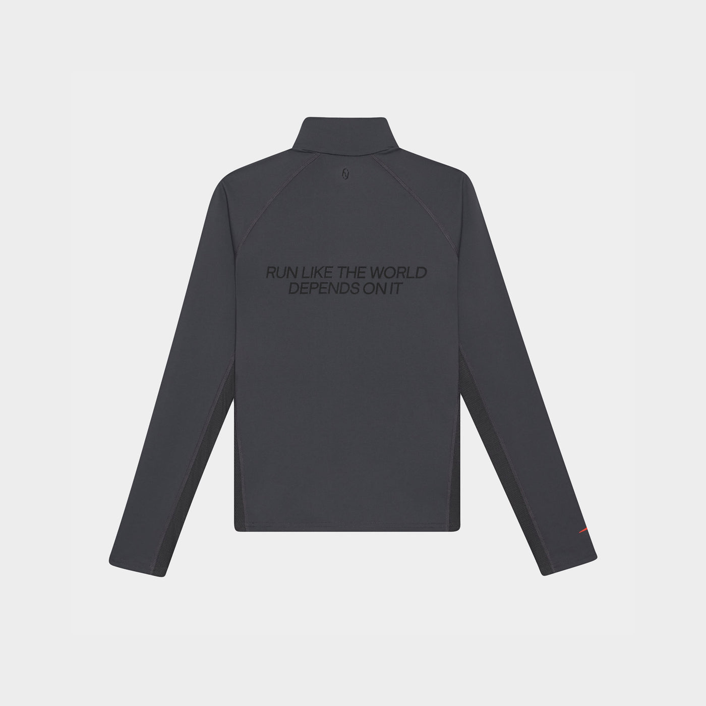 Women's Graphic Performance Quarter Zip - Charcoal/Red