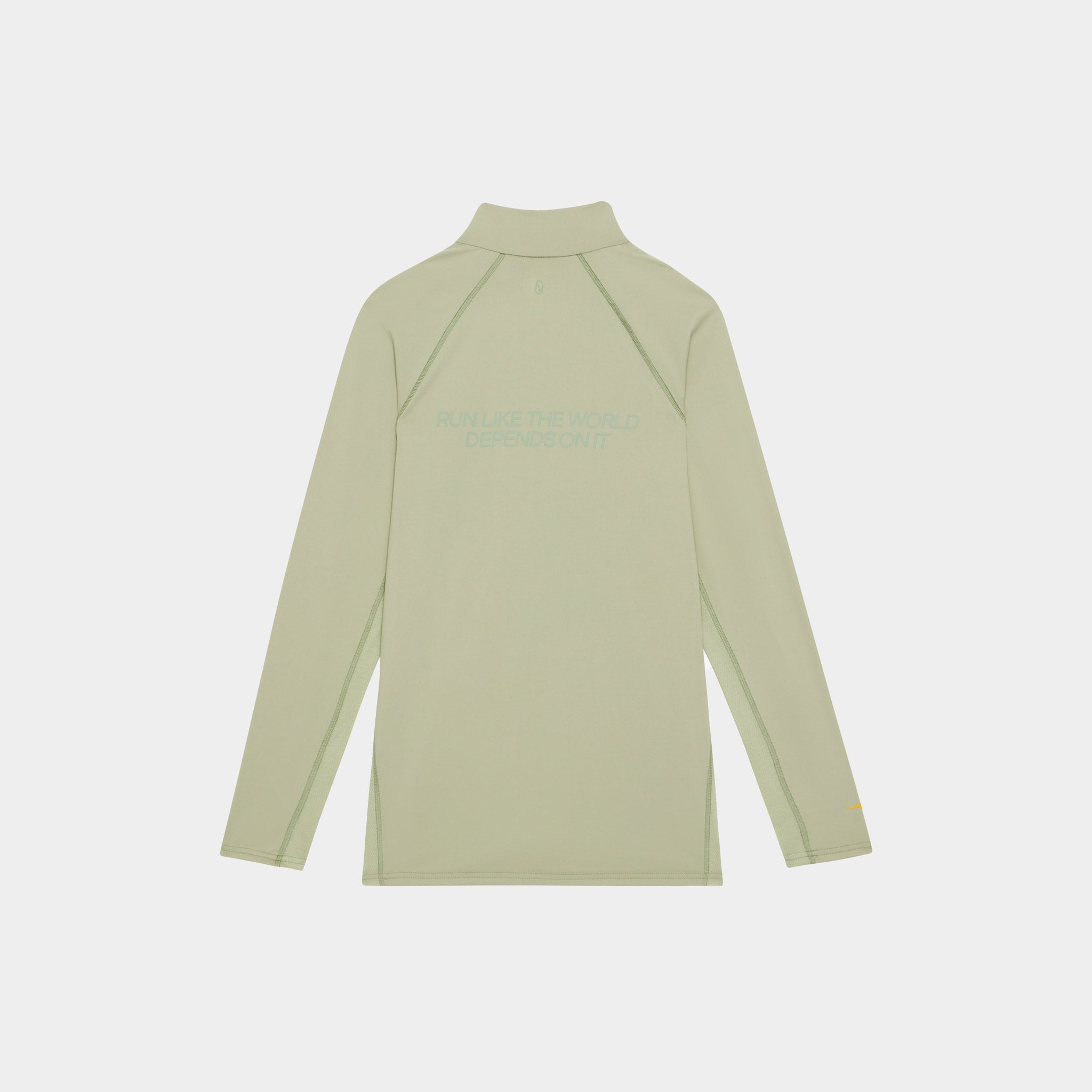 Men's Graphic Performance Quarter Zip - Sage/Orange