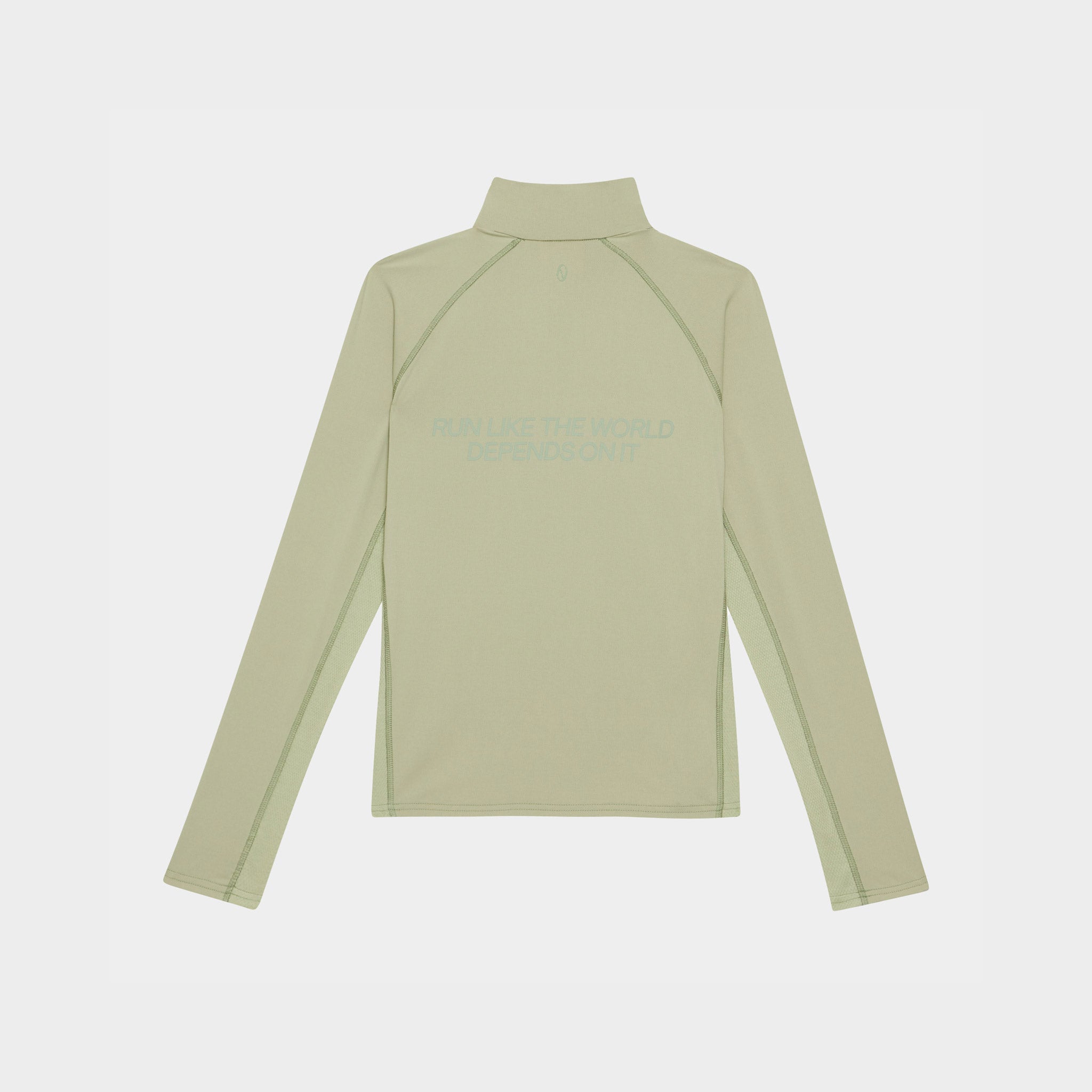 Women's Graphic Performance Quarter Zip - Sage/Orange