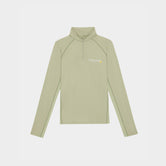Women's Graphic Performance Quarter Zip - Sage/Orange
