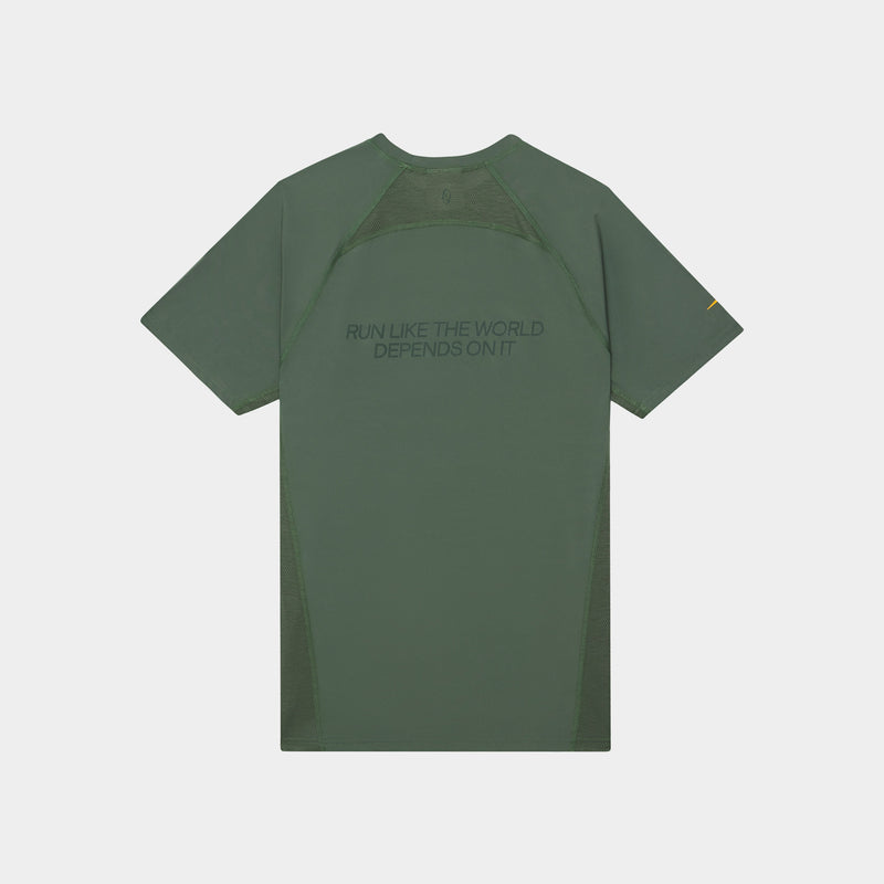 Men's Graphic Performance T-Shirt - Khaki/Orange