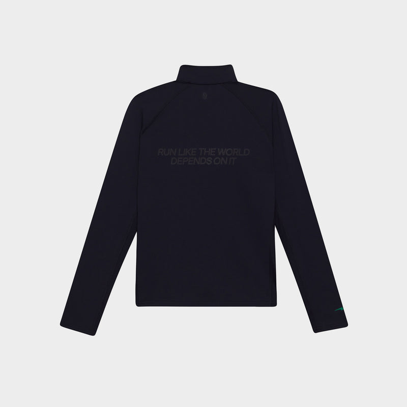 Women's Graphic Performance Quarter Zip - Navy/Green